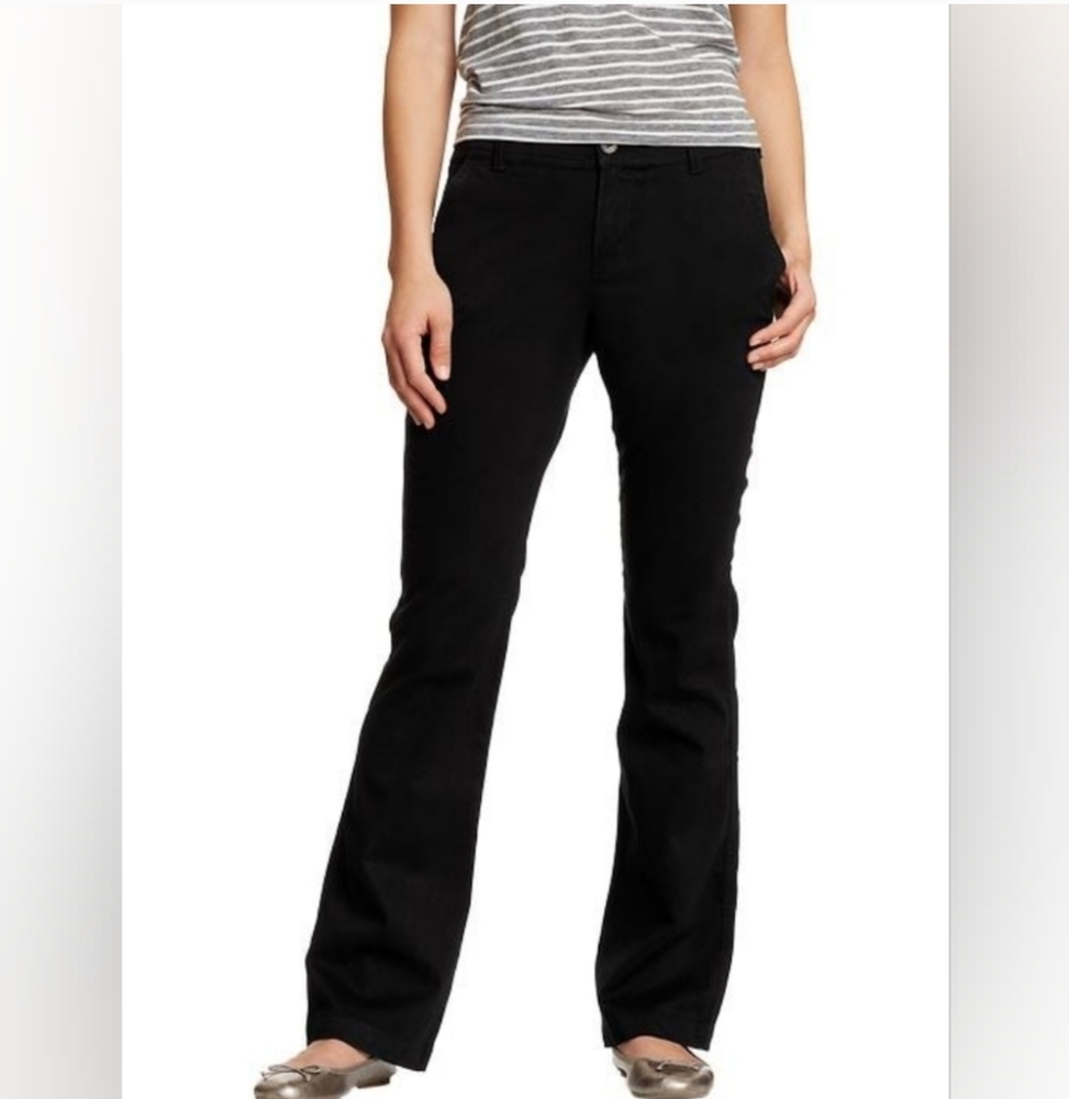 Old Navy Black Flare Pants Uniform Work Office Casual Size 24